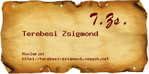 Terebesi Zsigmond névjegykártya